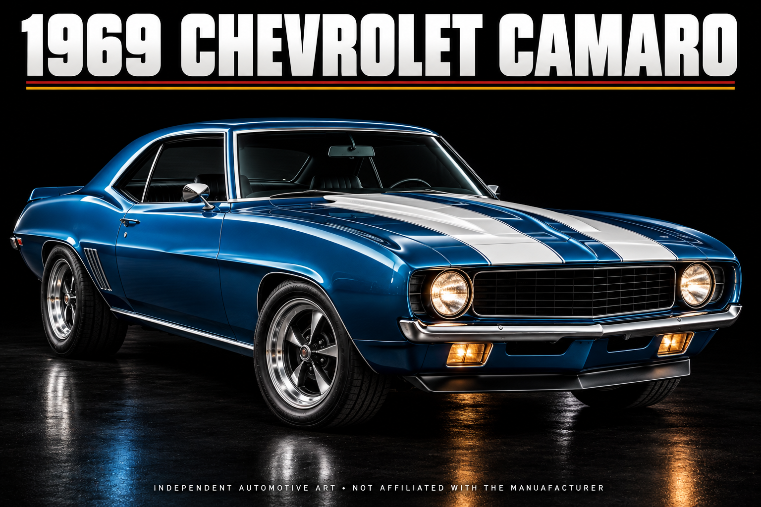 1969 Chevrolet Camaro metal sign artwork